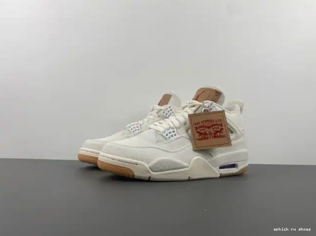 Cheap 4 Air x 'White' Jordan Levi's AO2571-100 0519